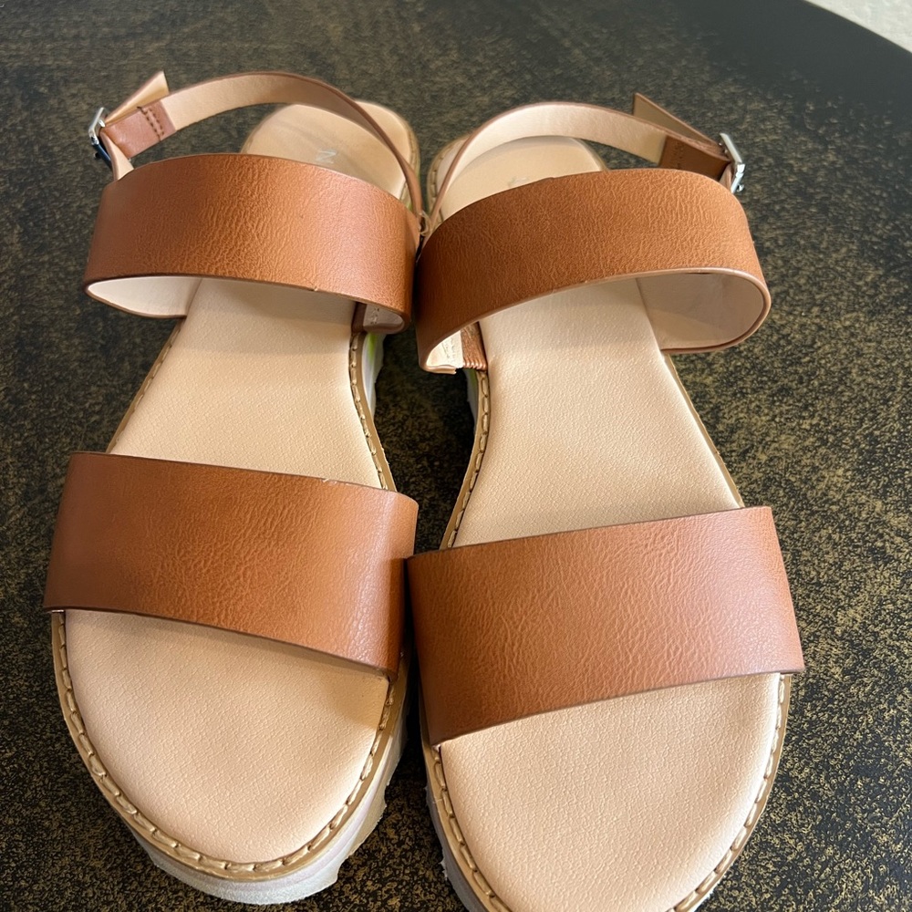 Nautica Brown Strap Sandals
